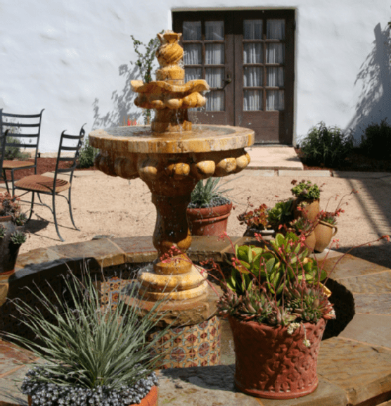 Patio with a Water Feature